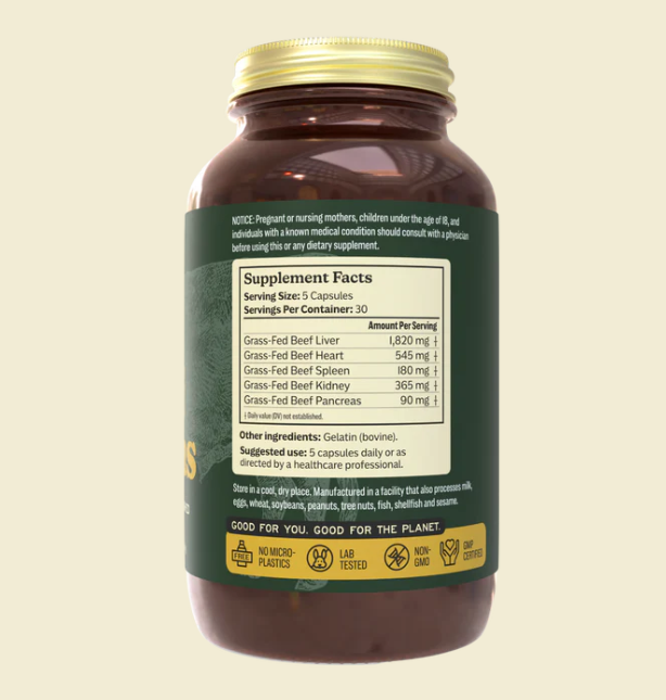 MK Supplements Beef Organs